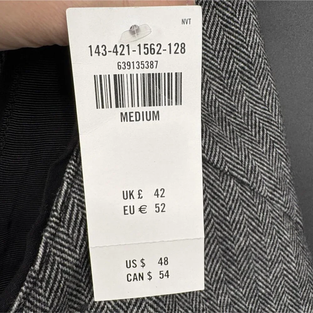NWT Abercrombie & Fitch Women's Wool Blend Mini Skirt M Gray Preppy Old Money